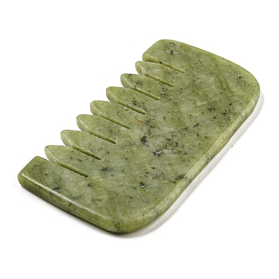 Natural Xiuyan Jade Massage Combs AJEW-K045-01B-1
