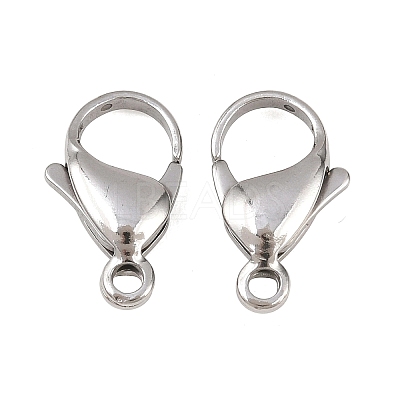 Tarnish Resistant 304 Stainless Steel Lobster Claw Clasps X-STAS-G035-H-1