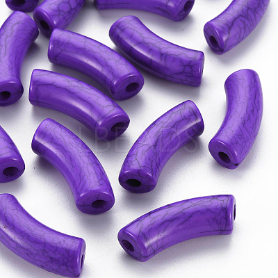 Opaque Crackle Acrylic Beads MACR-S372-001N-011-1