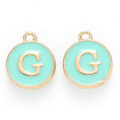 Golden Plated Alloy Enamel Charms LS-ENAM-S118-05G-1