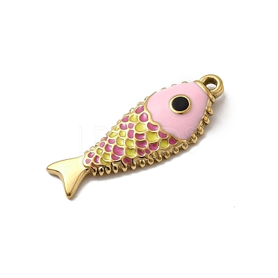 304 Stainless Steel Enamel Pendants STAS-I355-11G-04-1