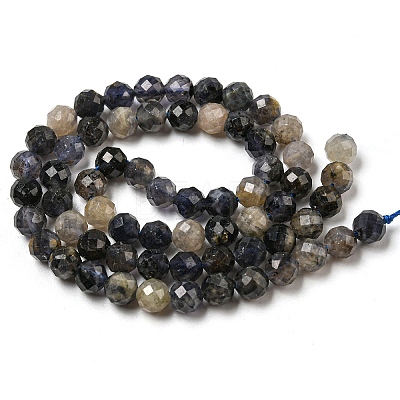 Natural Iolite Beads Strands G-A097-A14-09-1