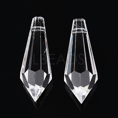 Transparent Glass Pendants GLAA-N025-01-1