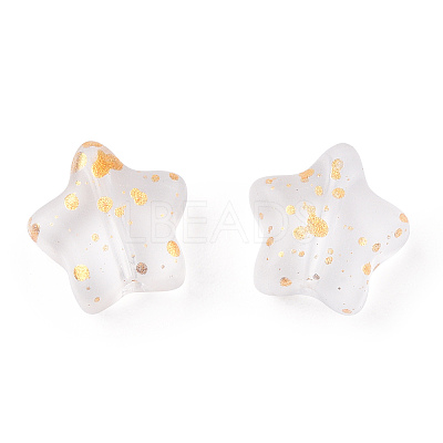 Spray Painted Glass Beads GLAA-R211-04-F03-1