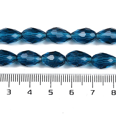 Transparent Glass Beads Strands X-EGLA-N013-T8mm-D25-1