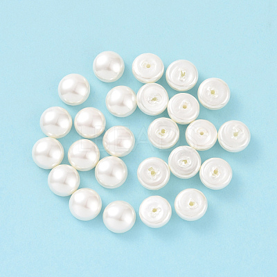 Shell Pearl Half Drilled Beads BSHE-G011-01-10mm-1
