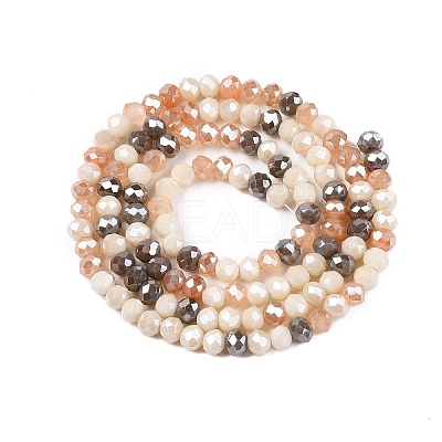 Electroplate Glass Beads Strands GLAA-T023-B16-04-1