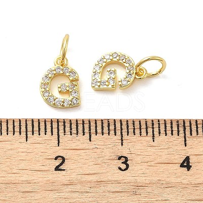Brass Micro Pave Cubic Zirconia Pendants KK-M273-02G-G-1