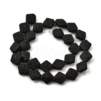 Dyed Natural Lava Rock Beads Strands G-A264-A03-01B-1