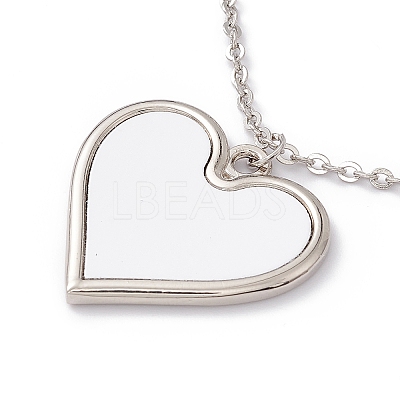 Sublimation Blank Aluminum Pendant Necklace LS-NJEW-E020-02P-03-1