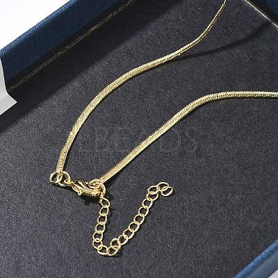 4MM Brass Flat Snake Chain Necklaces for Women KK-CBA4FD4-07G-1