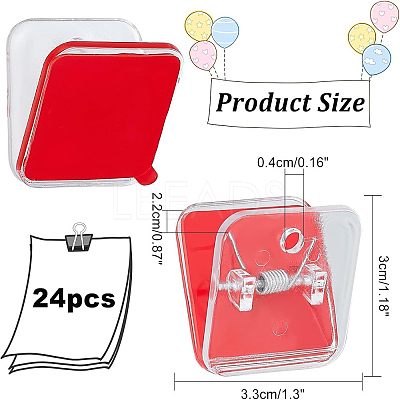 24Pcs Self-Adhesive Hanging Spring Clips AJEW-FH0002-69-1