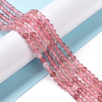 Natural Strawberry Quartz Beads Strands G-I206-26-4mm-1