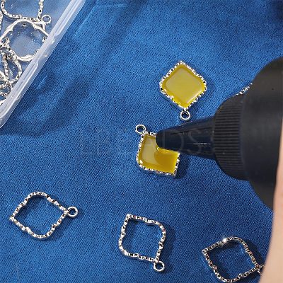 Alloy Open Back Bezel Pendants FIND-WH0111-887P-1
