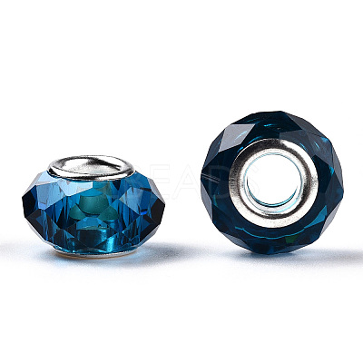 Handmade Glass European Beads GPDL25Y-77-1