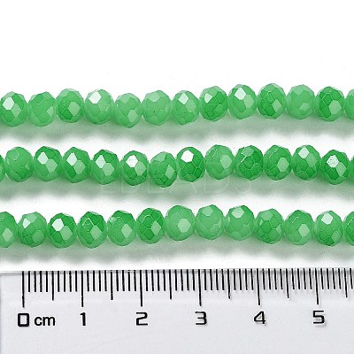 Baking Paint Imitation Jade Glass Bead Strands DGLA-A034-J6MM-A10-1