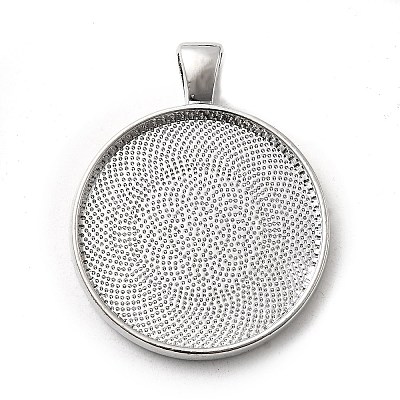 Alloy Pendant Cabochon Settings PALLOY-A13349-P-NR-1
