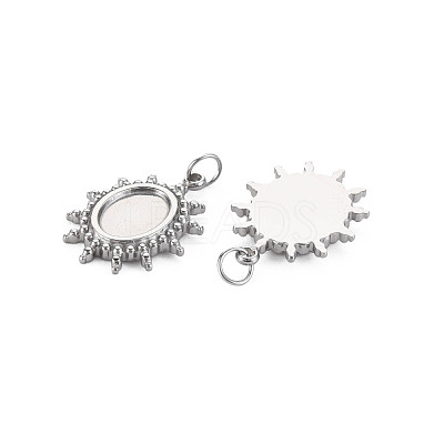 304 Stainless Steel Pendant Enamel Settings STAS-N097-187P-1