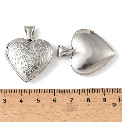 316 Stainless Steel Locket Pendants STAS-K321-20P-1