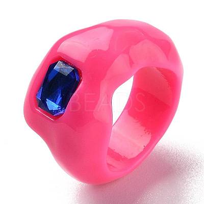 Resin Finger Rings X-RJEW-Z007-05A-1