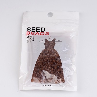 6/0 Frosted Round Glass Seed Beads X-SEED-A008-4mm-M13-1
