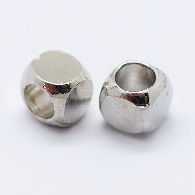 Cube Brass Spacer Beads KK-L015B-01-1