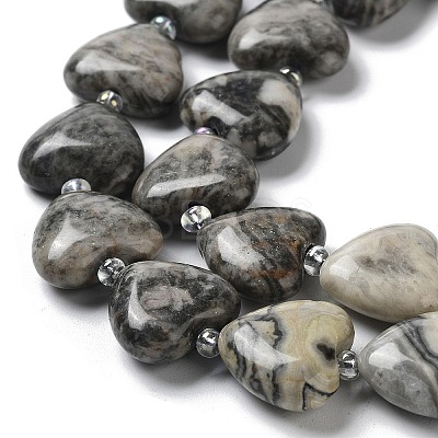Natural Map Stone Beads Strands - Lbeads.com