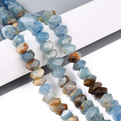 Natural Blue Calcite Beads Strands G-D091-A30-1