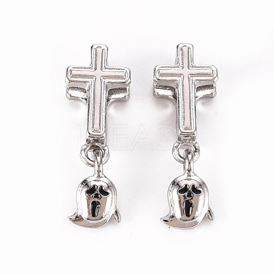 Alloy Enamel Dangle European Beads PALLOY-N157-011-RS-1