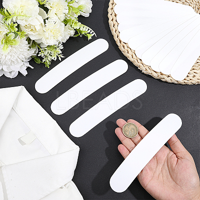 Plastic Collar Stays for Men's Dress Shirts AJEW-HY0003-21A-1