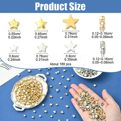 180Pcs 6 Styles CCB Plastic Beads CCB-YW0001-51-1