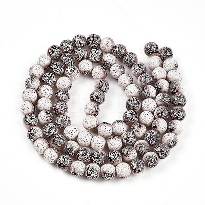 Transparent Baking Paint Glass Beads Strands DGLA-N009-10mm-08-1