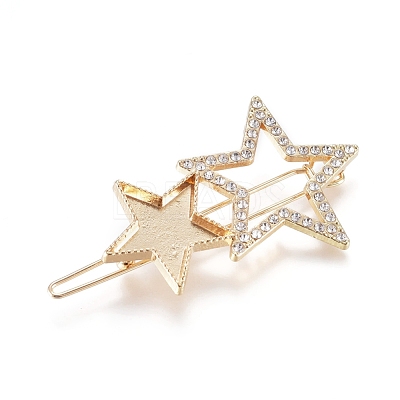 Zinc Alloy Hair Clip Findings PALLOY-E564-58G-1