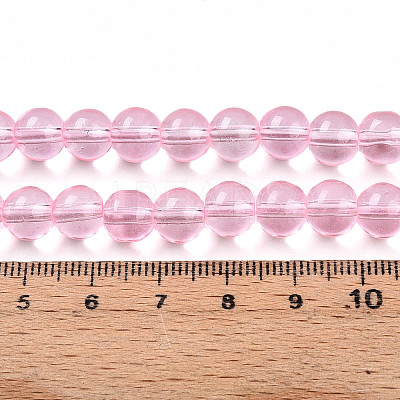 Baking Paint Transparent Glass Beads X1-DGLA-N006-8mm-01-1