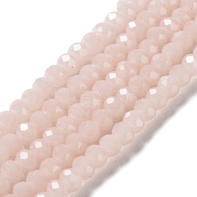 Baking Paint Imitation Jade Glass Bead Strands X-DGLA-A034-J6MM-A41-1