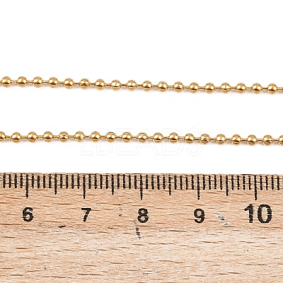 304 Stainless Steel Ball Chain Tassel Y Necklaces for Women NJEW-Z104-01G-1