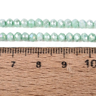 Anti-Tarnish Dyed Rondelle Glass Beads Strands LS-EGLA-T021-3mm-17-08-1