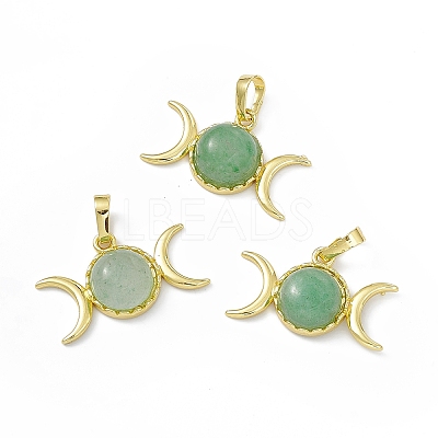 Natural Green Aventurine Pendants G-H283-02F-1
