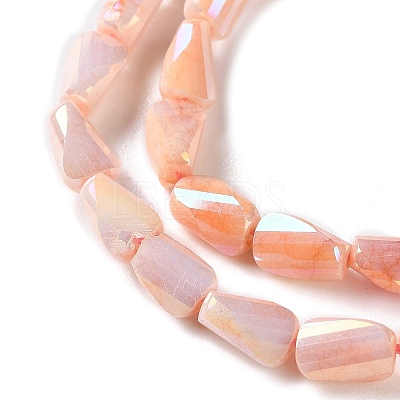 Ombre Effect Dyed Glass Beads Strands GLAA-I059-01F-1