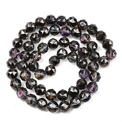 Transparent Electroplate Glass Beads Strands EGLA-N002-34C-B-1