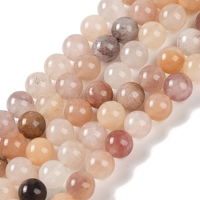 Natural Violet Strawberry Quartz Beads Strands G-P530-B02-03-1