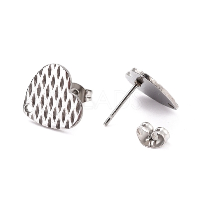 Non-Tarnish 304 Stainless Steel Stud Earring Findings STAS-I183-04B-P-1