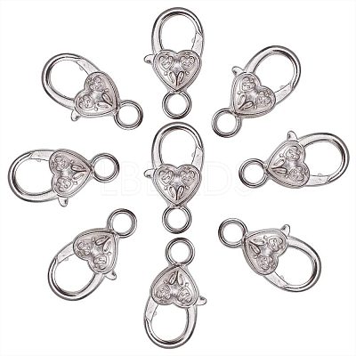 Brass Lobster Claw Clasps KK-PH0003-09S-1