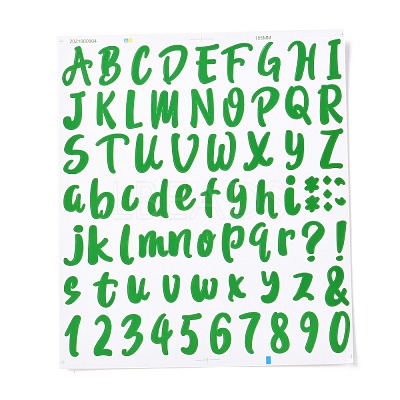 Number & Alphabet & Sign PVC Waterproof Self-Adhesive Sticker DIY-I073-04G-1