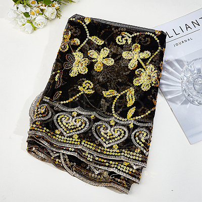 Detachable Polyester Bridal Lace Shawls AJEW-WH0696-305B-1