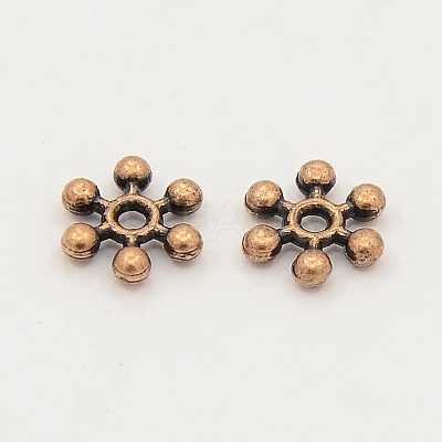 Mixed Tibetan Silver Snowflake Spacer Beads X-TIBEB-X0009-1