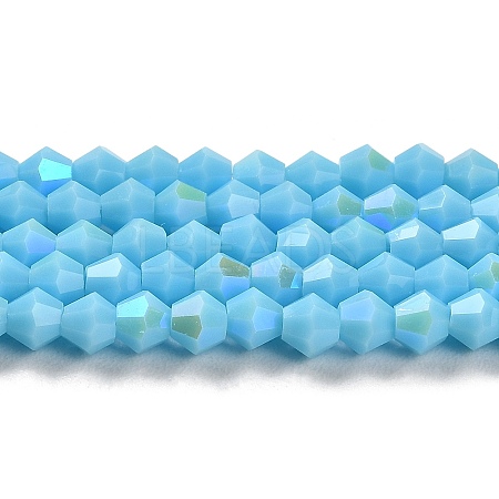 Opaque Solid Color Imitation Jade Glass Beads Strands EGLA-A039-P4mm-L12-1