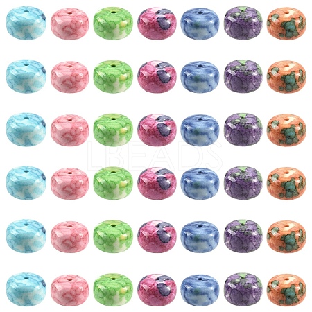 70Pcs 7 Colors Dyed Synthetic Riverstone Beads G-YW0002-99-1