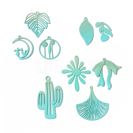 Spray Painted Alloy Charms PALLOY-P291-19M-04-1