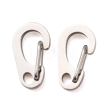 304 Stainless Steel Push Gate Snap Keychain Clasp Findings SA-CBABDB1-01P-1